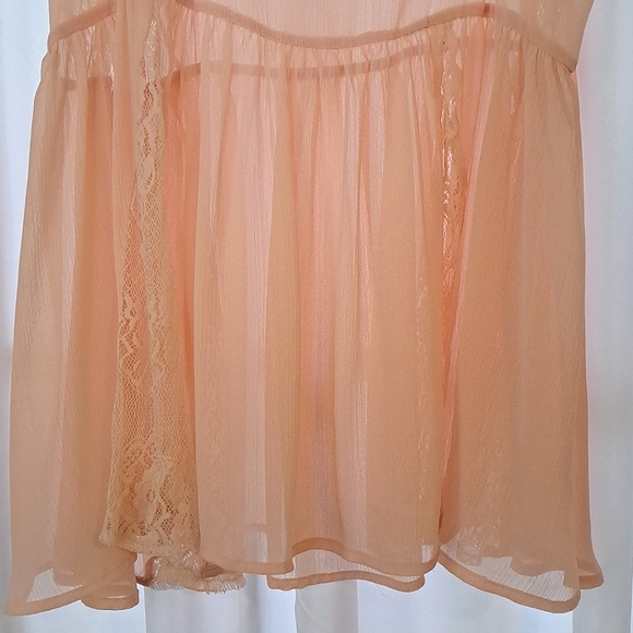 NWOT TORRID TOP-SHEER BABYDOLL TOP W/LACE- SIZE 2 - Picture 4 of 5